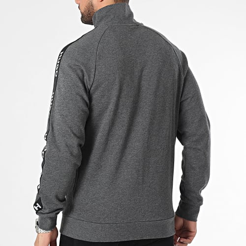 Veste Zippée A Bandes Sporty Logo 50496985 Gris Anthracite Chiné