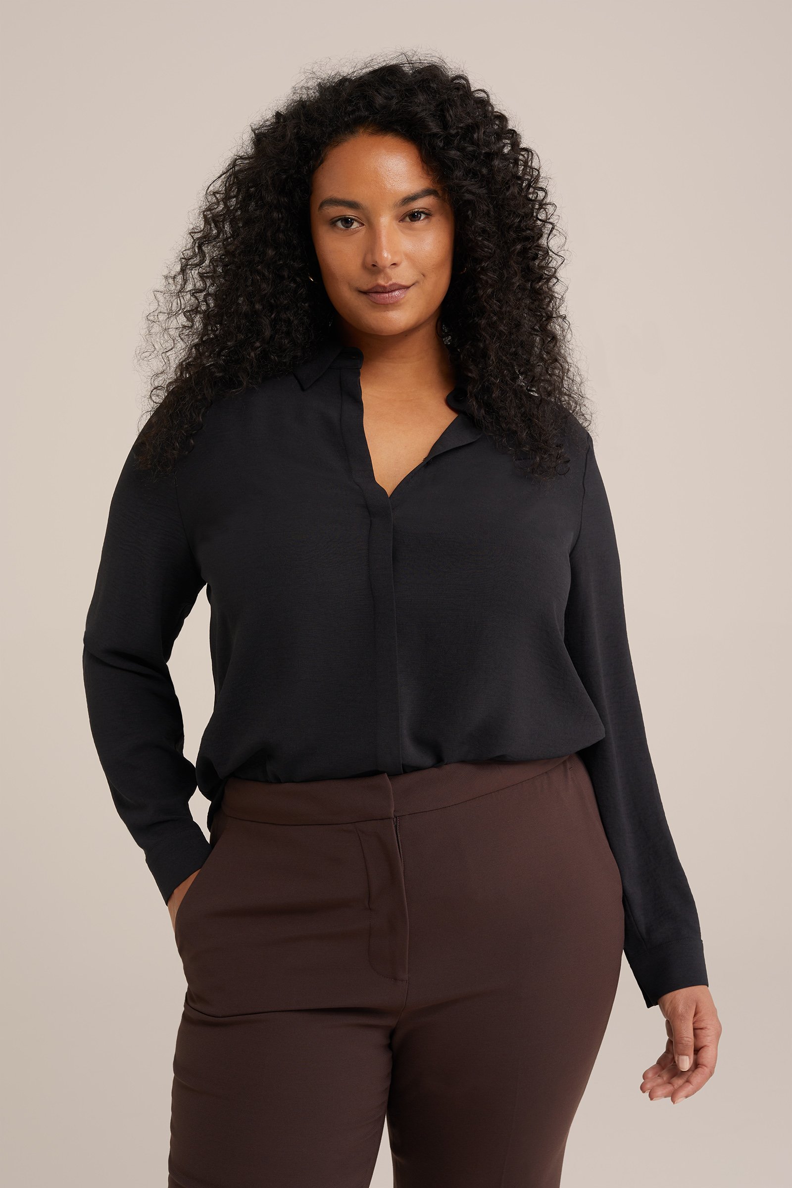 blouse - Curve WE Fashion Zwart
