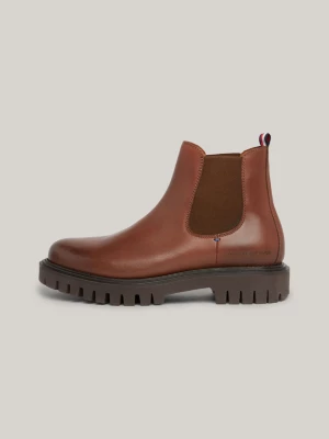 Botas Chelsea de couro premium com travas