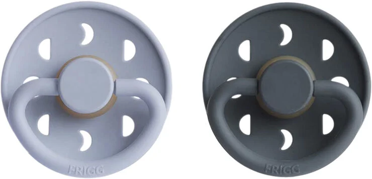 Frigg FRIGG Moon Phase runde sutter i latex 2-pak str. 2 - Powder Blue/Slate Powder blue/slate