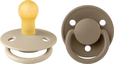 BIBS Smokk De Lux 2-pack Lateks Størrelse 1, Vanilla/Dark Oak
