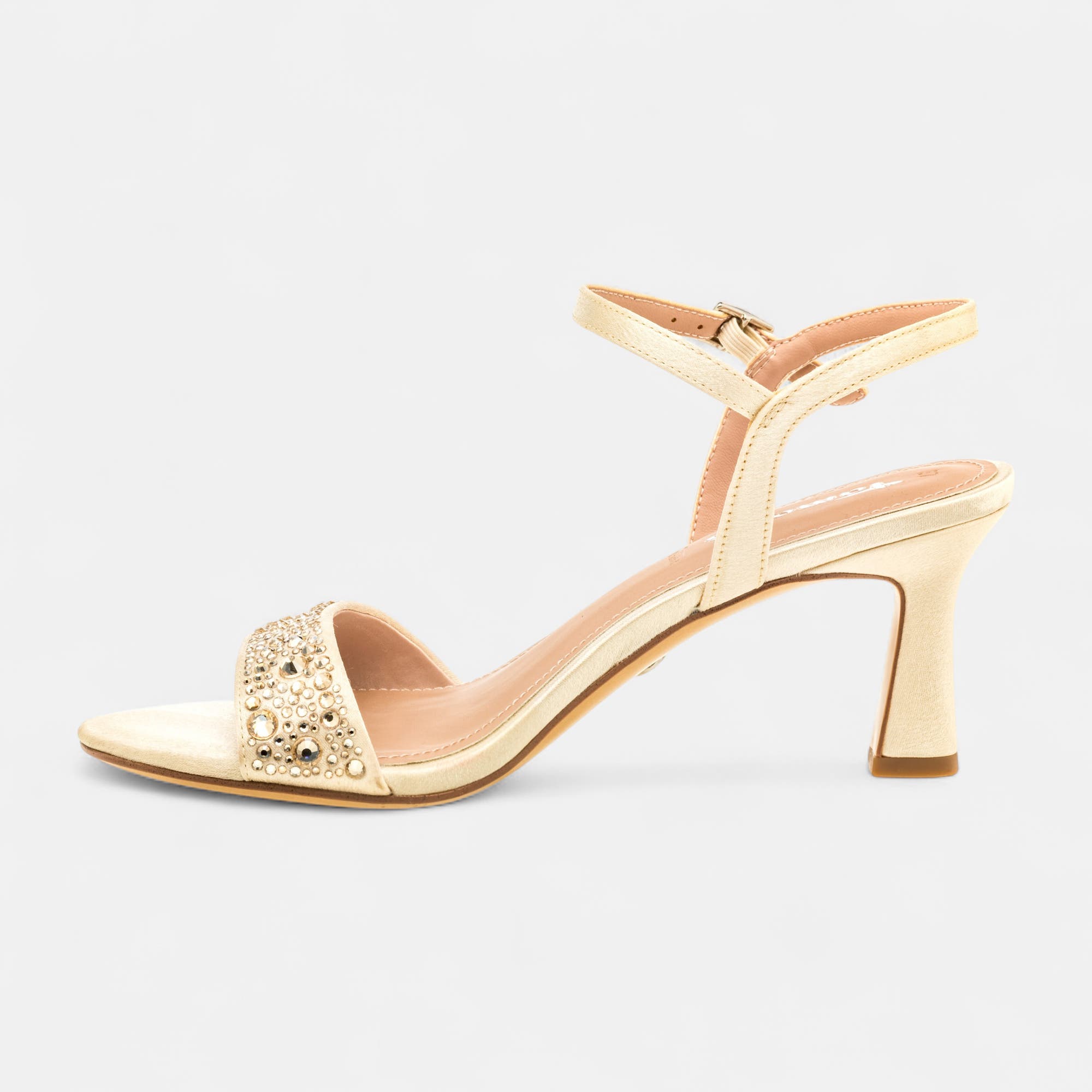 Nu-pieds à talon Femme beige