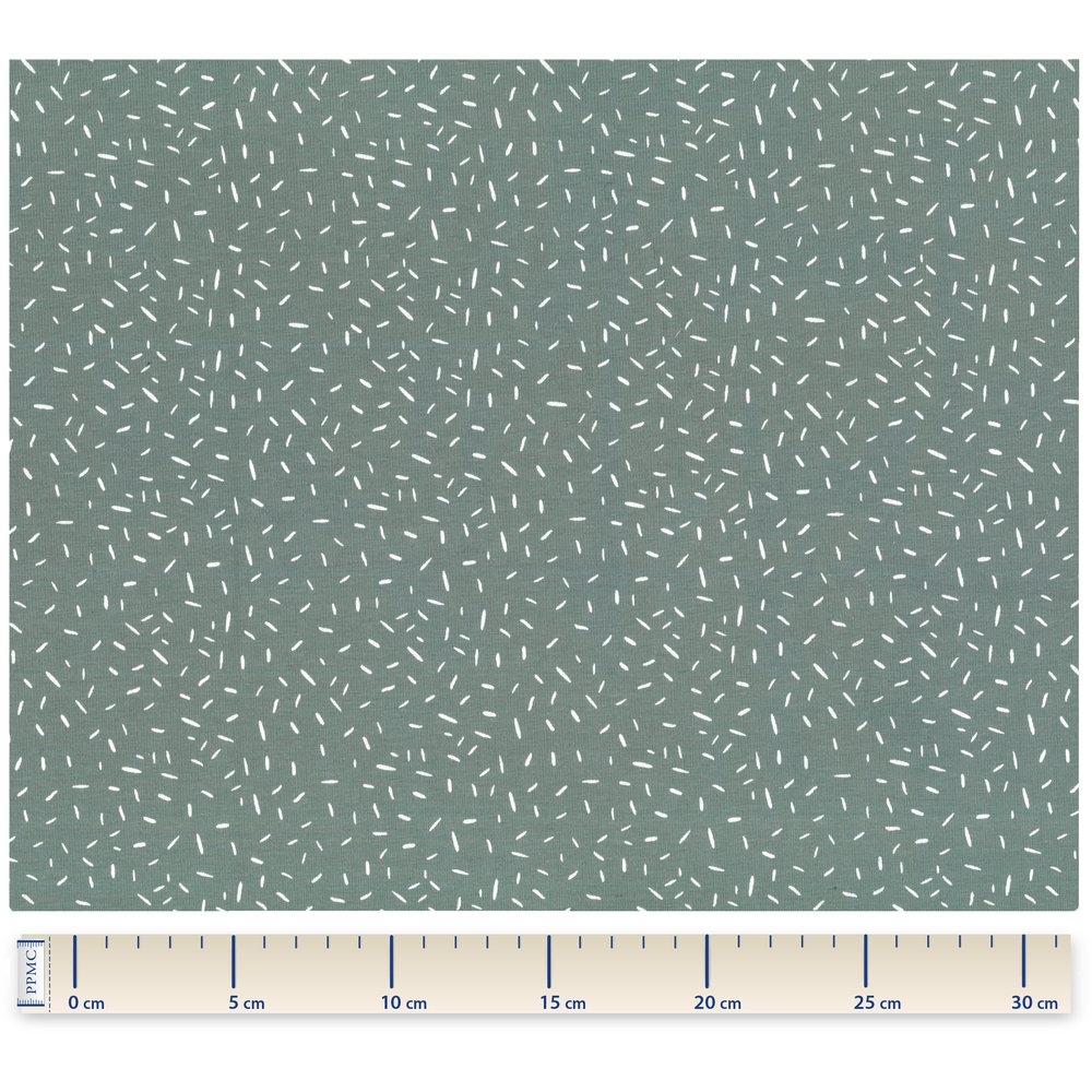 Tissu Jersey Paille Blanc Vert Amande
