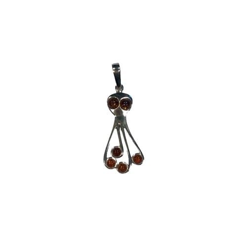 Pendentif ambre argent