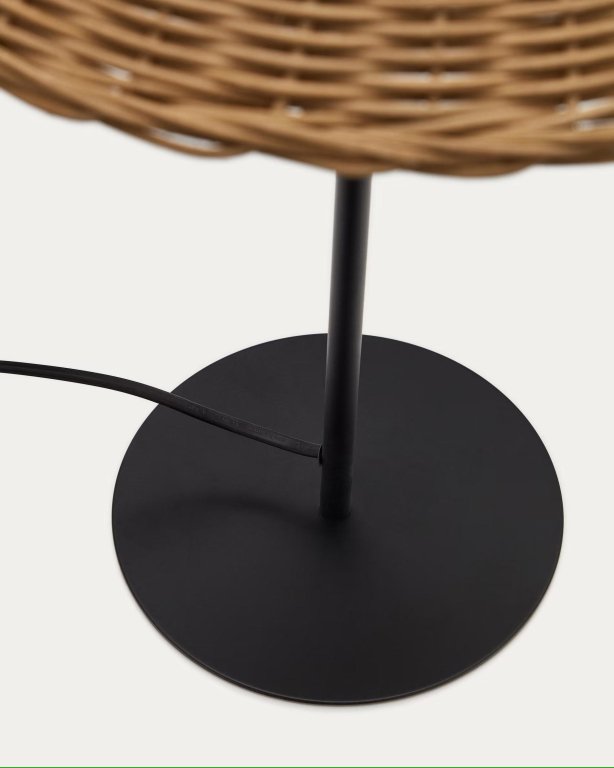 Kave Home Urania tafellamp rotan