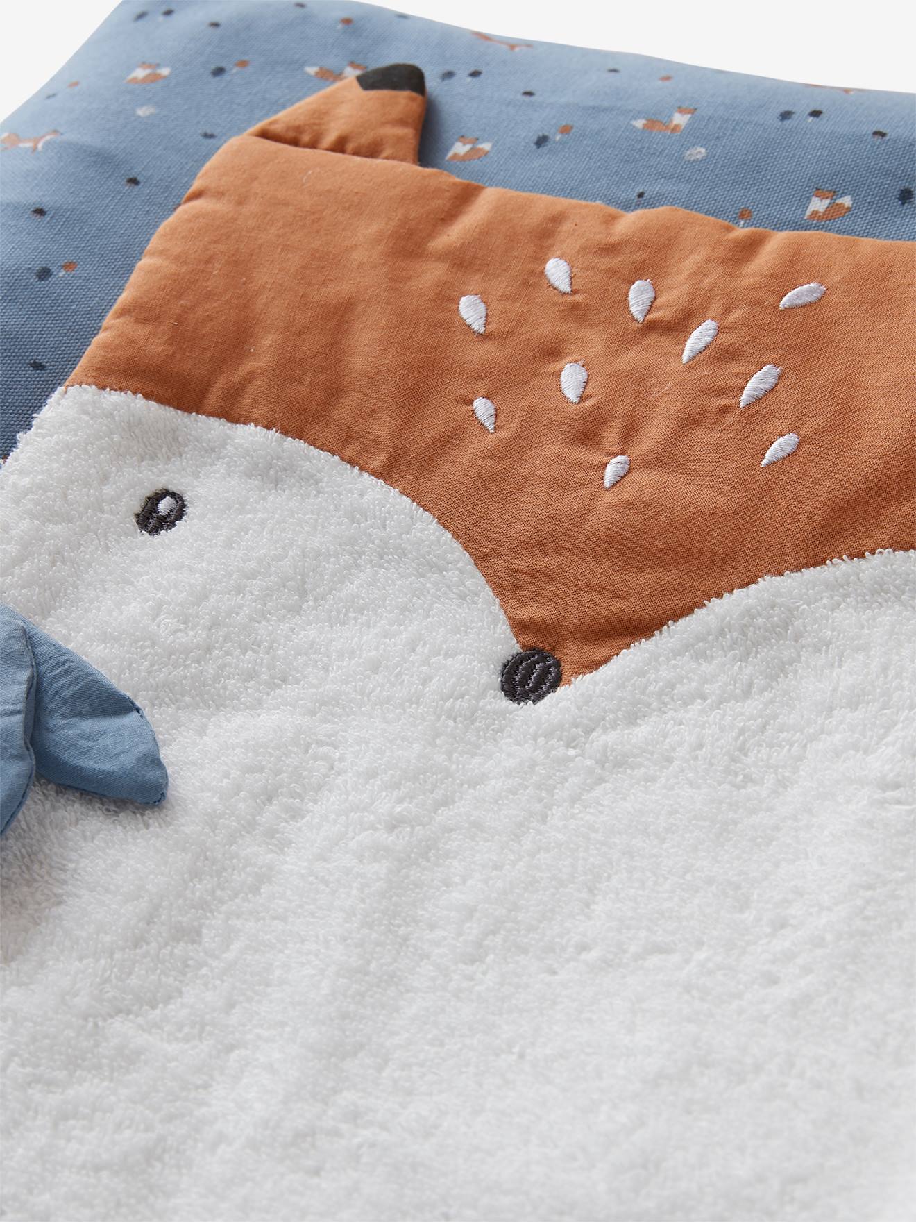 Trocador Baby Fox azul escuro liso com estampas