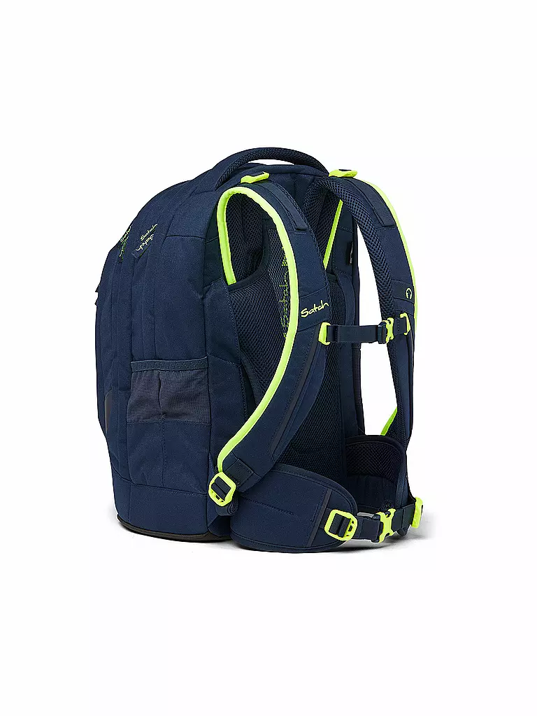SATCH Schulrucksack Pack - Toxic Yellow dunkelblau