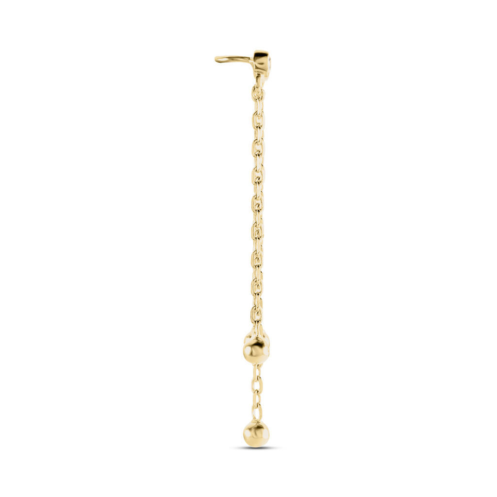 Bijou D'oreille Unitaire Plaqué Or Jaune Kolya Oxydes De Zirconium