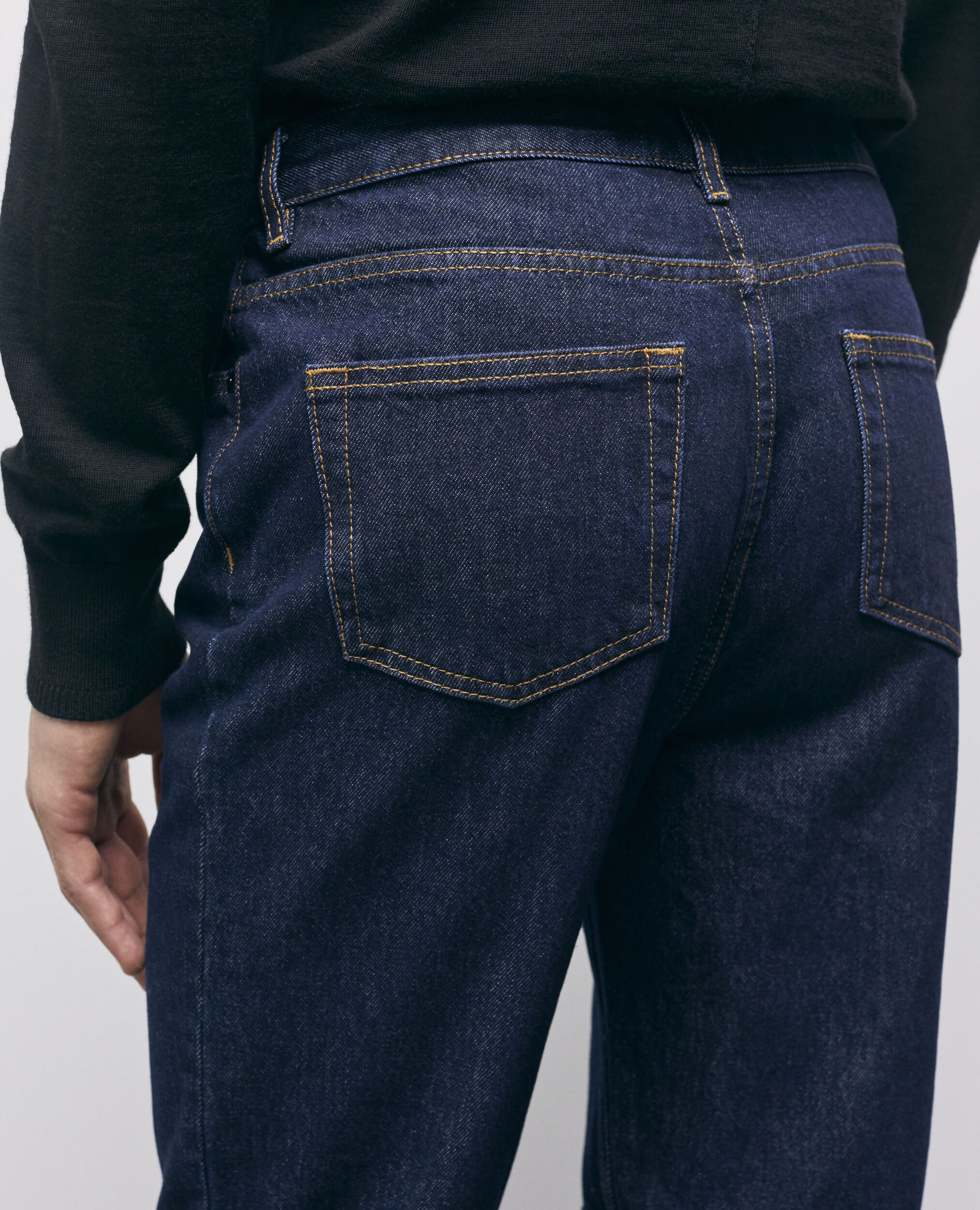Jean droit bleu