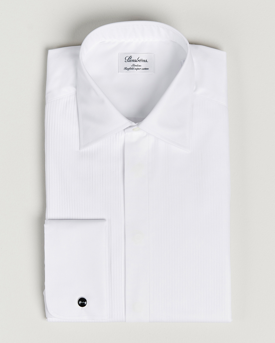 Stenströms Slimline Smoking Shirt White