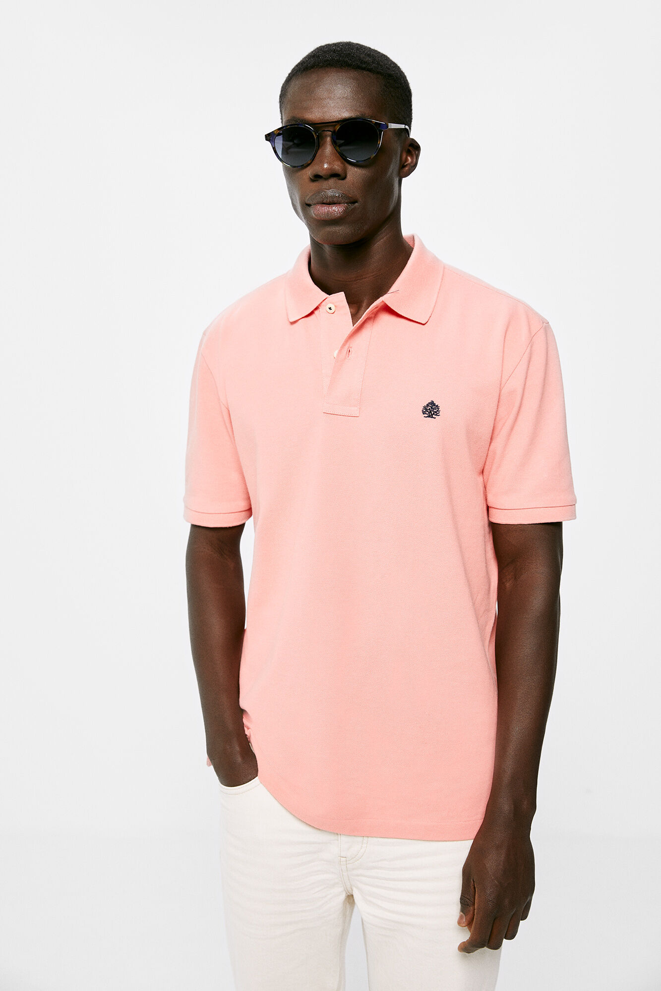 Polo básica em piqué - roxo