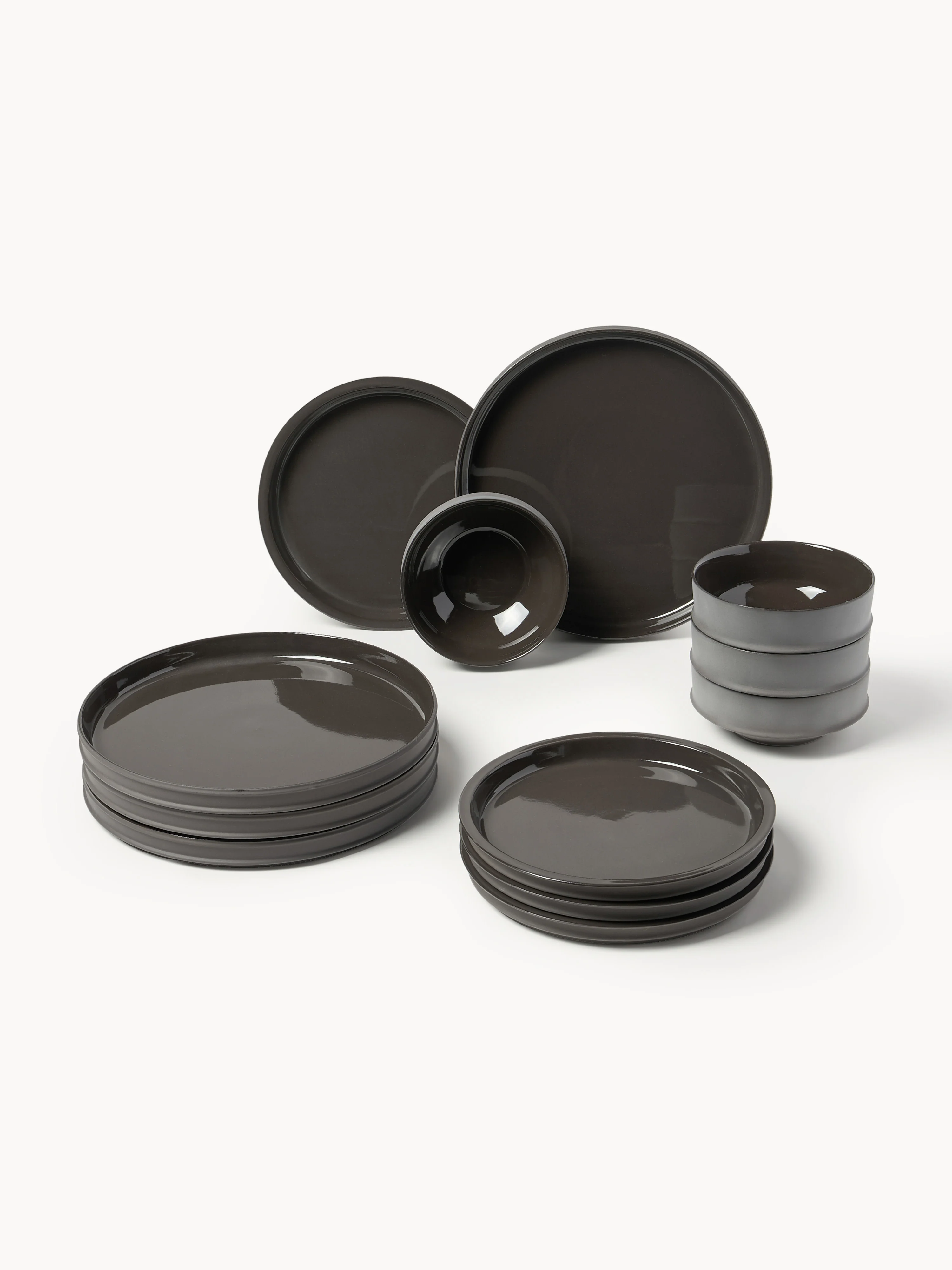 Serax x Kelly Wearstler, porseleinen serviesset Dune, 4 personen, 12-delig