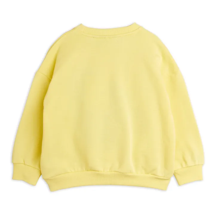 Mini Rodini Sweat Ecureuil Coton Bio | Jaune pâle