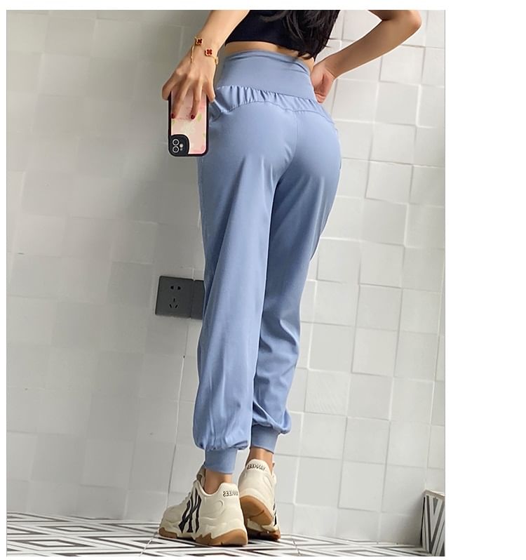 Engiko - High Rise Plain Harem Track Pants