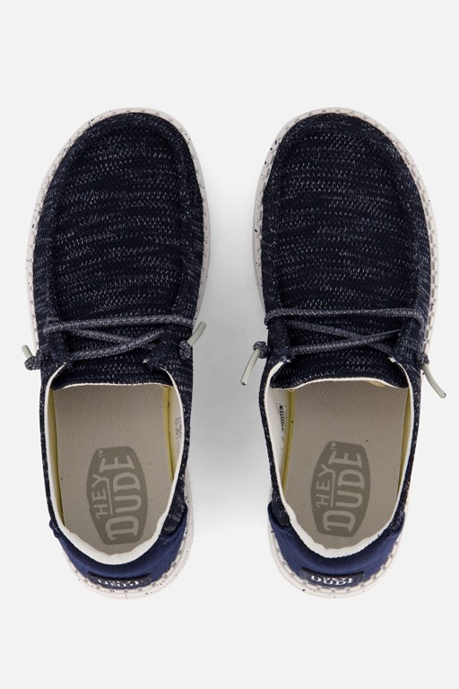 HEYDUDE Wendy Instappers blauw Canvas