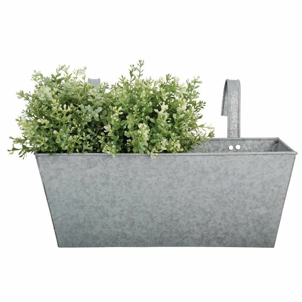 Jardinière zinc avec accroche