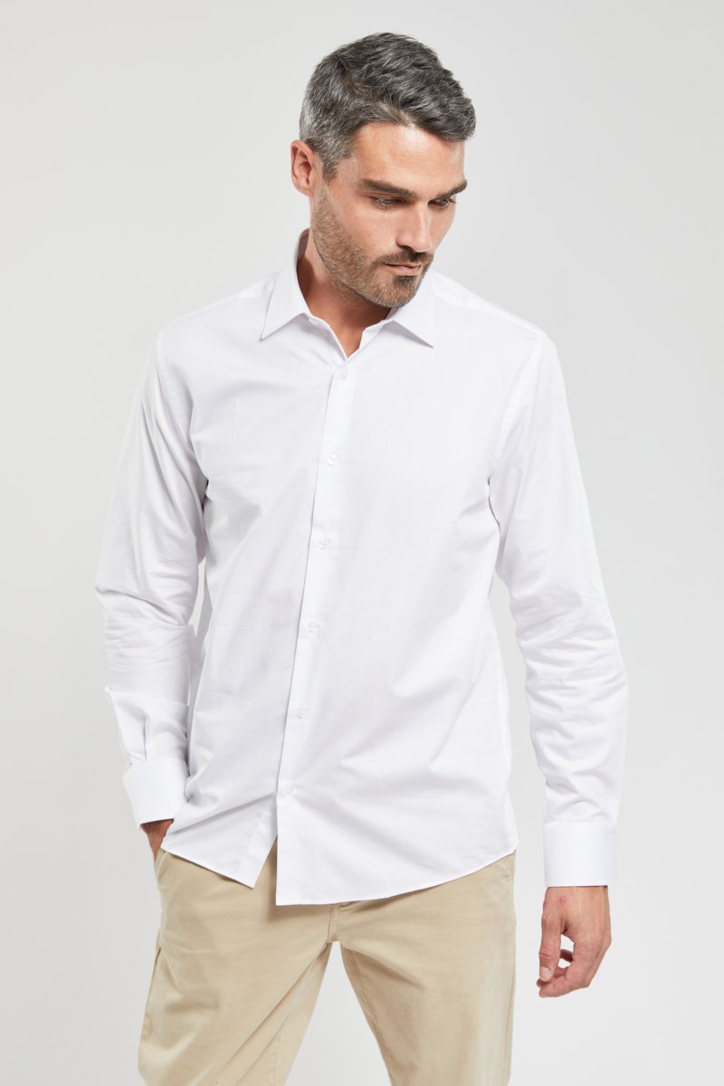 Chemise à motif coupe ajustée - coton