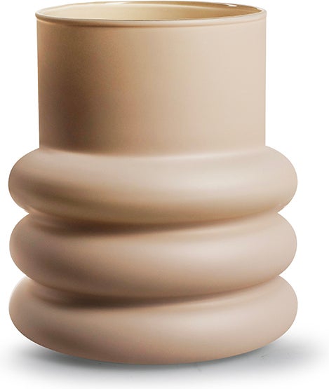 Jodeco vaas Ribster beige D 18 H 20 cm