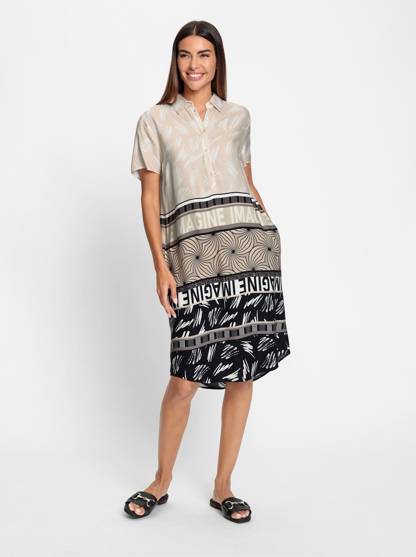 heine Druckkleid »Druck-Kleid« Nahttasche