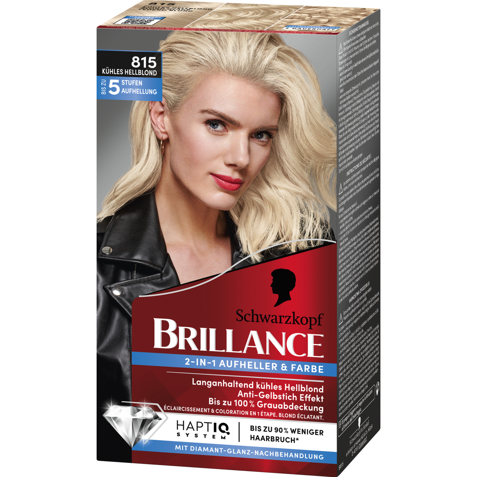Schwarzkopf Brillance 2in1 Aufheller & Farbe Kühles Hellblond 815