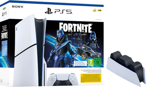 PlayStation 5 Slim Disc Edition + Fortnite Voucher + Oplaadstation