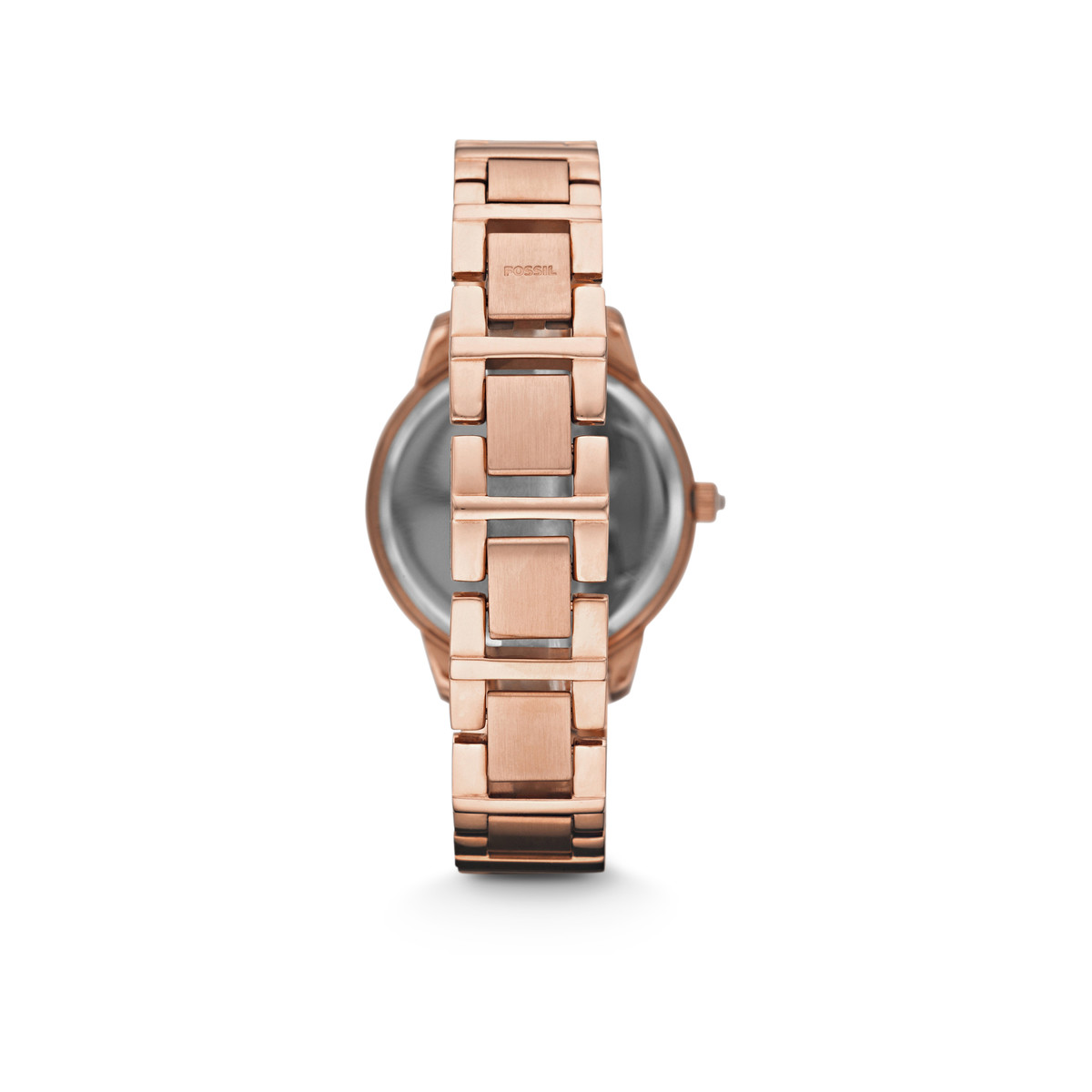 Montre Fossil femme acier doré rose cristaux