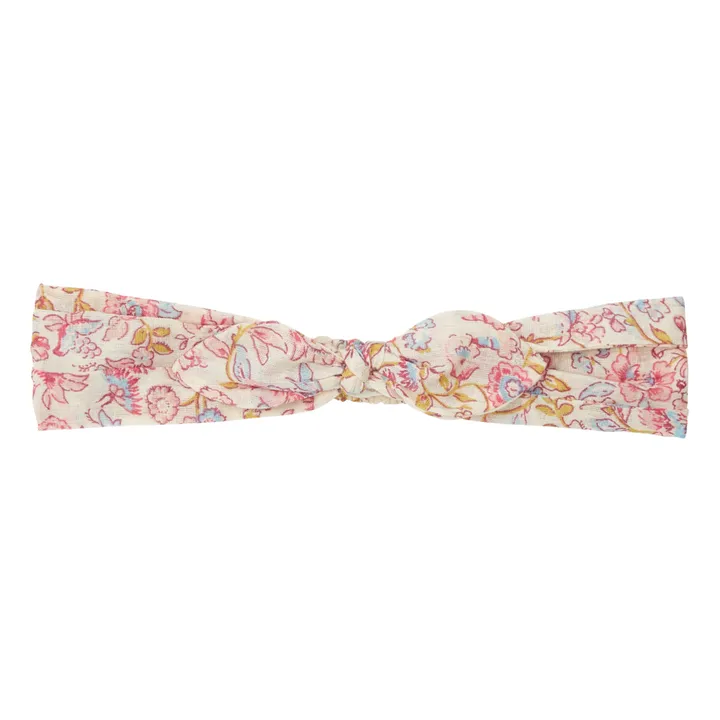Louise Misha Headband Coton Bio Nœud Fleurs Cally | Ecru