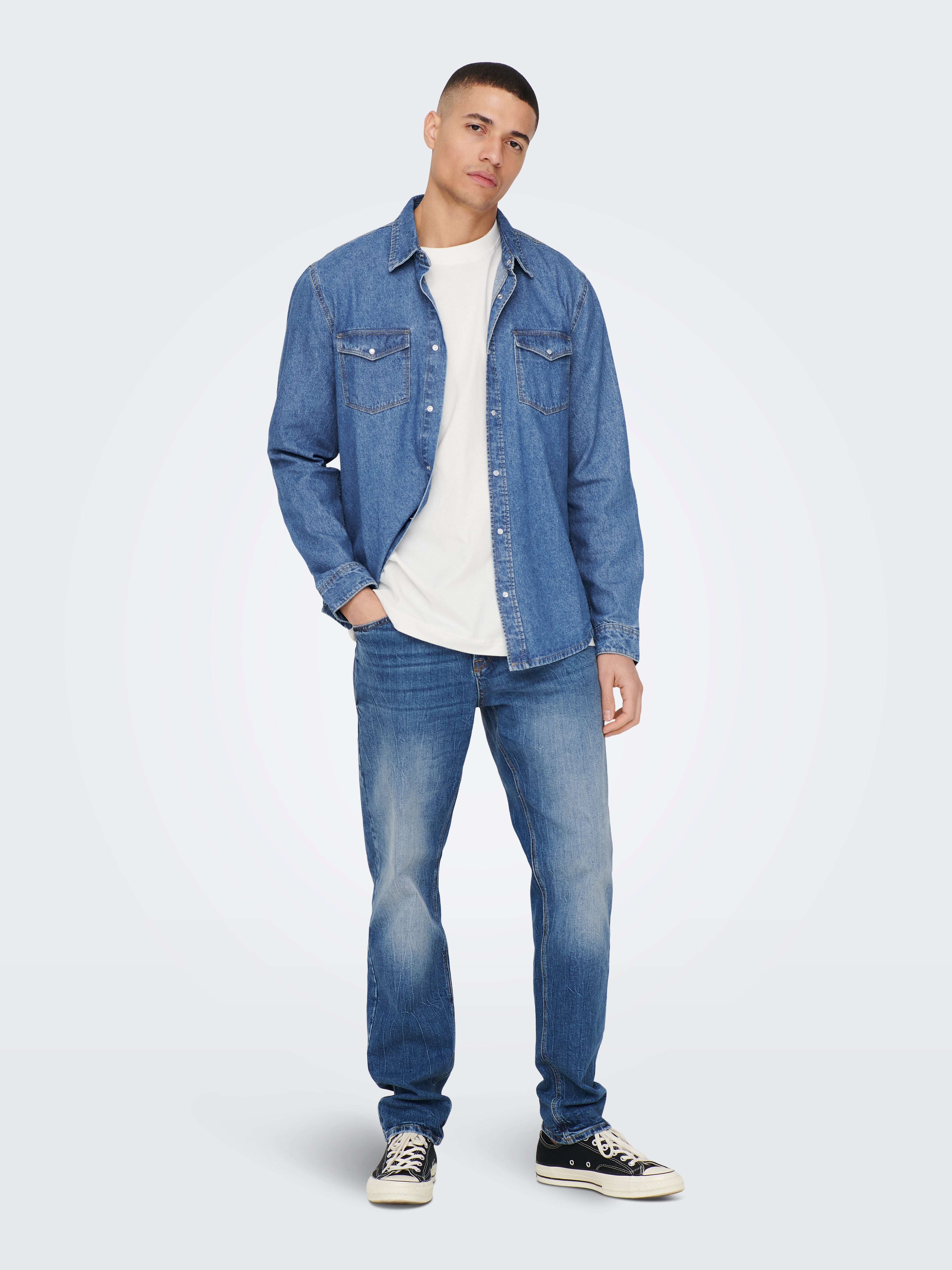 ONSBANE Jeanshemd Medium Blue Denim