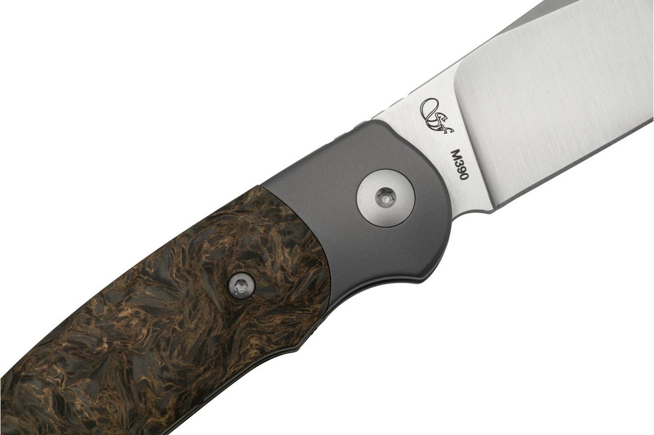 Viper Twin, V6002FCG, Satin M390, Gold Dark Matter zakmes, Fabrizio Silvestrelli design