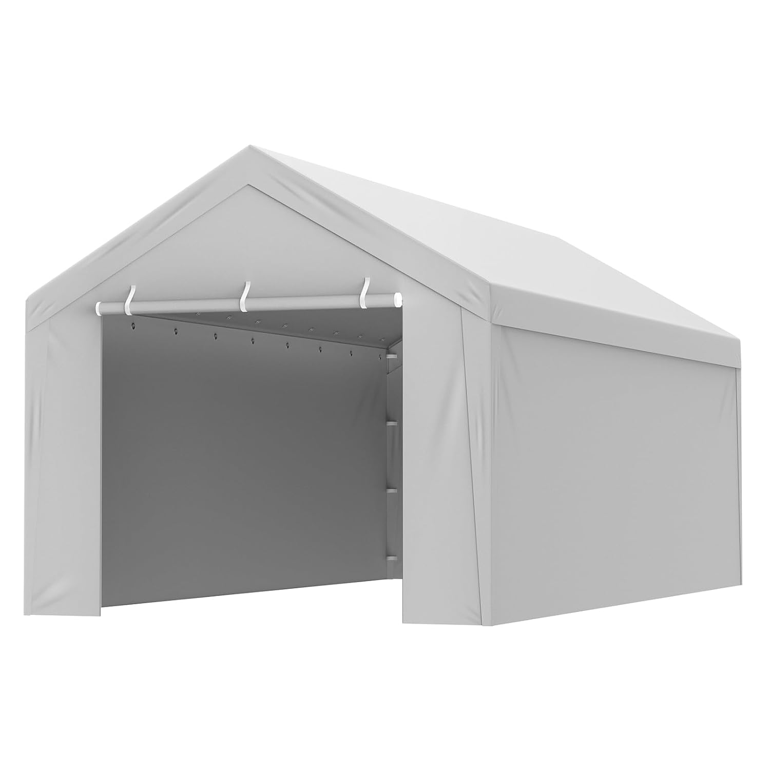 VEVOR Carport Garagezelt, Oben + Seitenwand 3 x 6 m, Garagenzelt-Unterstandplane, wasserdicht und UV-geschützt, einfache Installation mit Spanngurten, weiß (Rahmen Nicht im Lieferumfang enthalten)