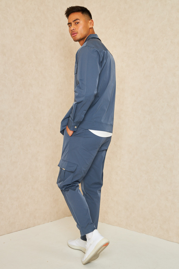 Ensemble gris foncé veste + pantalon cargo