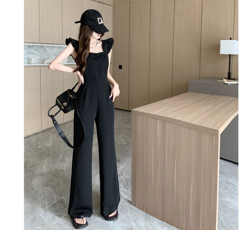 Aurora - Jumpsuit met wijde pijpen en ruches