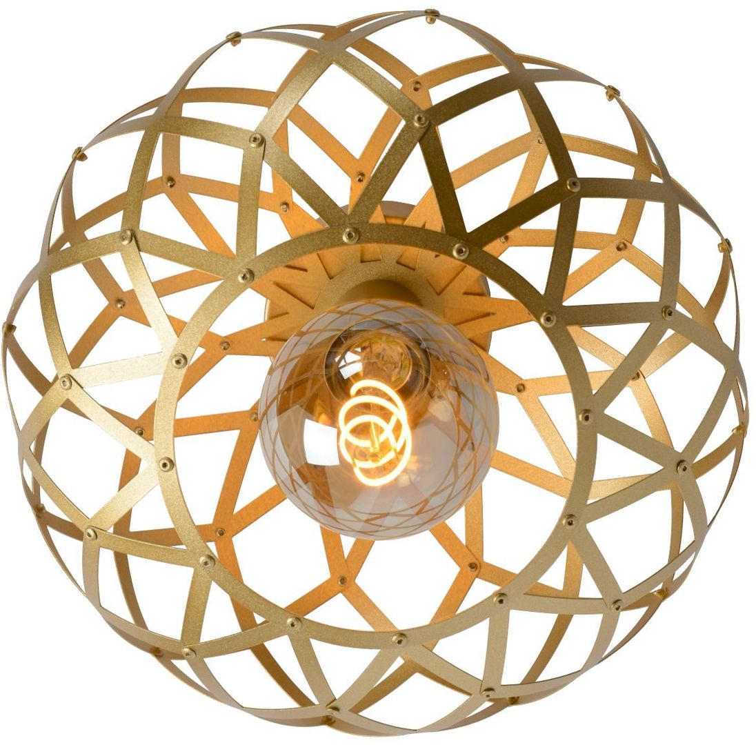 Lucide   Wolfram Goud Plafondlamp