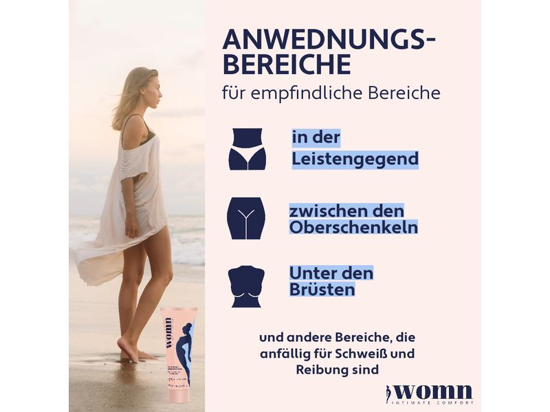 Womn Körperpuder flüssig Dry and Fresh 50 ml Puder sorgt für Schutz vor Nässe, Schweissgeruch und Wundscheuern