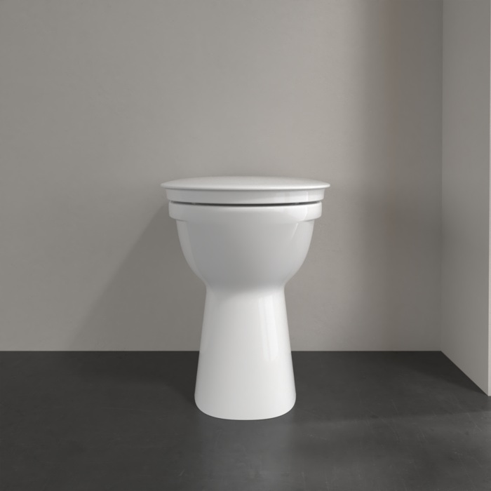Villeroy & Boch ViCare randloos staand toilet CeramicPlus wit glans