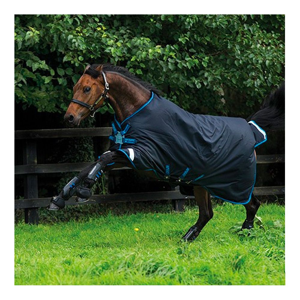 Horseware AMIGO BRAVO 12 100G - Couverture de paddock navy/turquoise/aqua/blue
