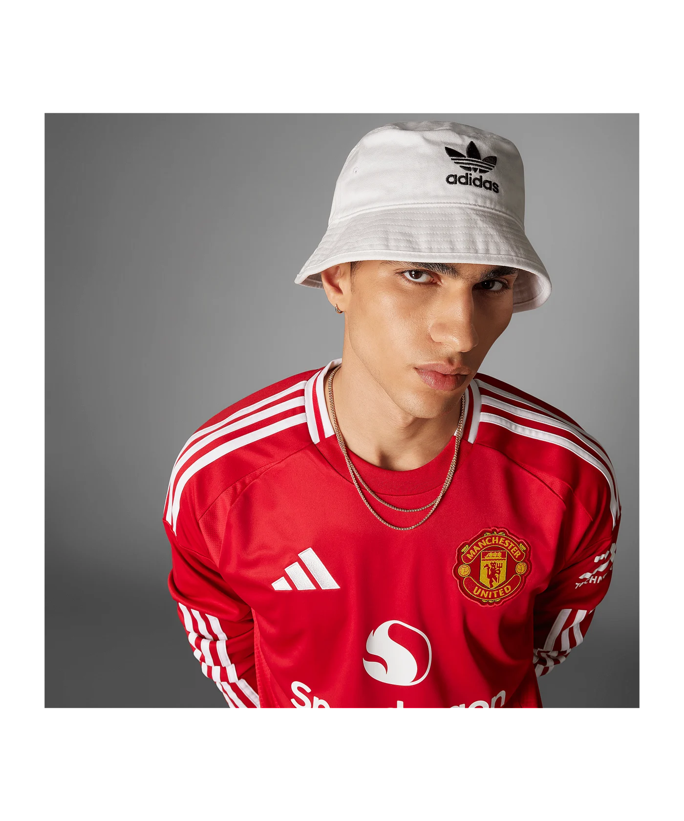 adidas Manchester United Trikot Langarm Home 2024/2025 Rot