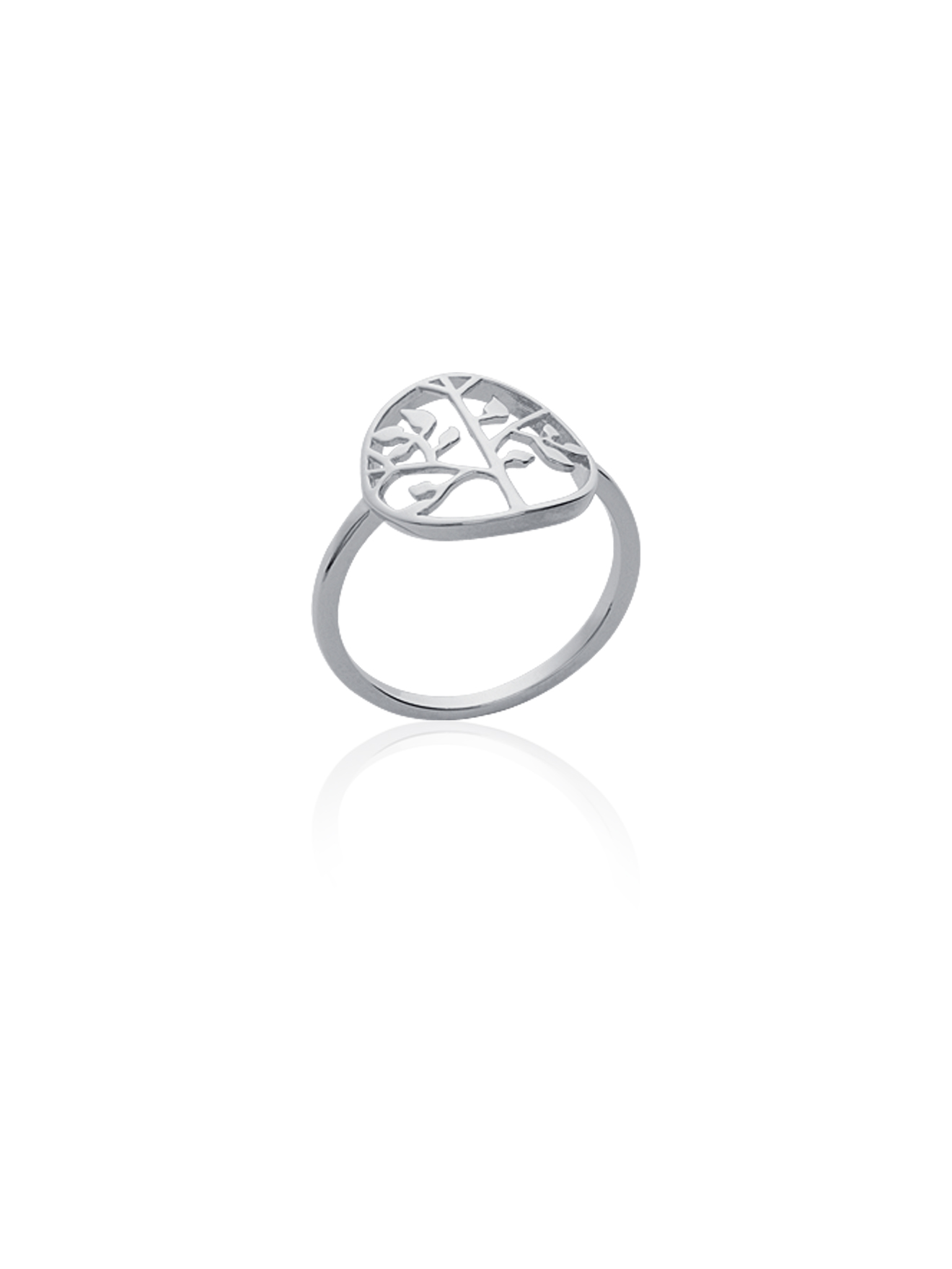 Bague arbre argent massif