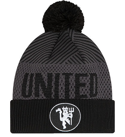 New Era Mütze m. Bommel - Strick - Manchester United - Schwarz