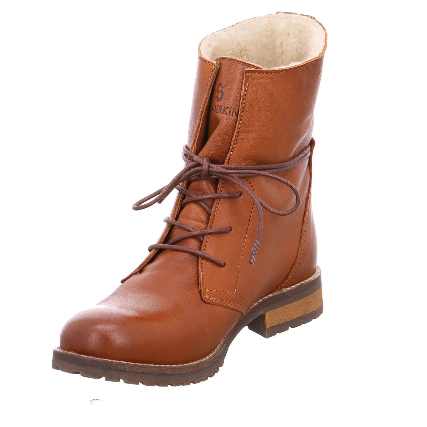 SCHUHENGEL Boot Cognac Leder