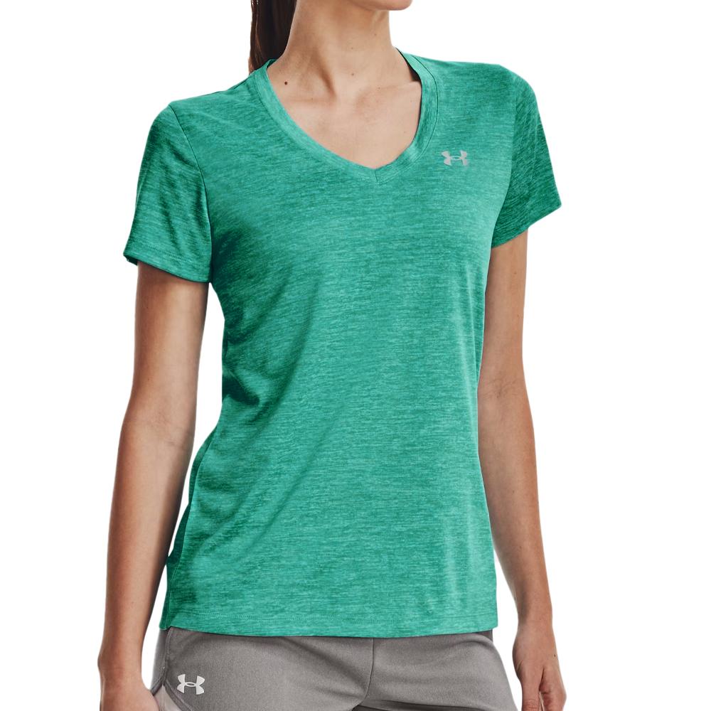Under Armour T-shirt de Sport Bleu Femme Under Armour Tech SSV Twist