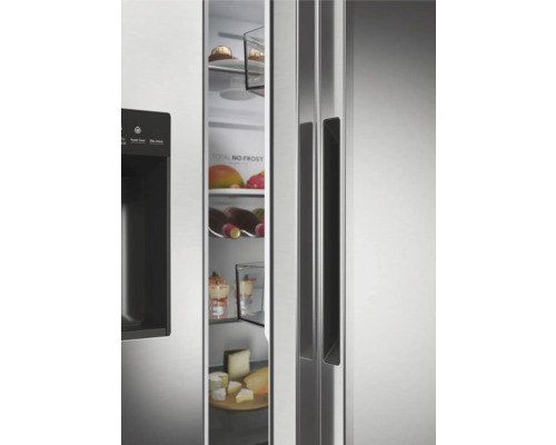 HAIER HSW59F18EIMM side-by-side koelkast, afmetingen (B x H x D): 90,5 x 177,5 x 72,6 cm, koelgedeelte: 391 l, vriesgedeelte: 210 l, roestvrij staal