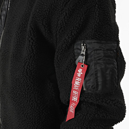 Veste Bomber Fourrure MA-1 Teddy 108102 Noir