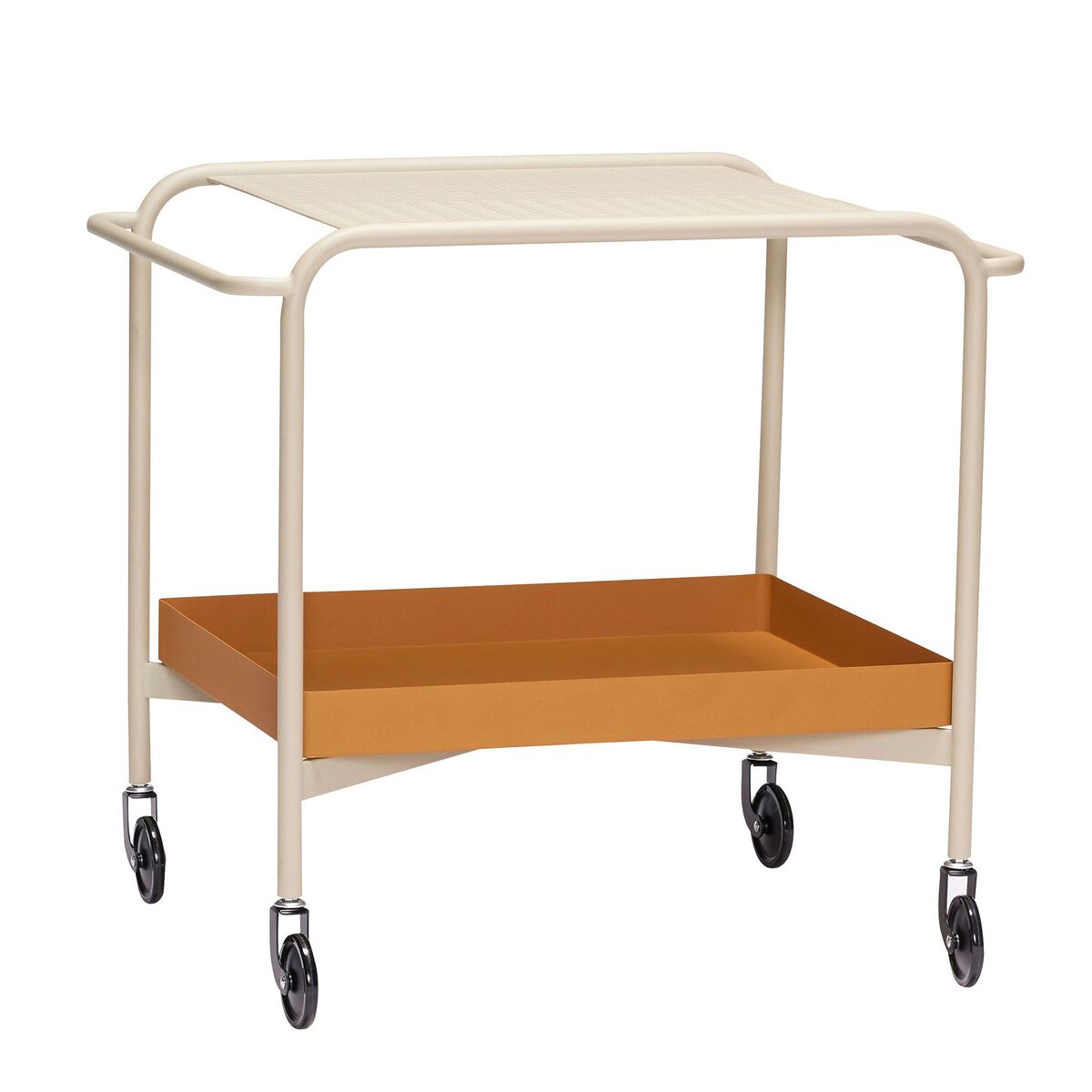 Push serveringsvogn, sand/brun