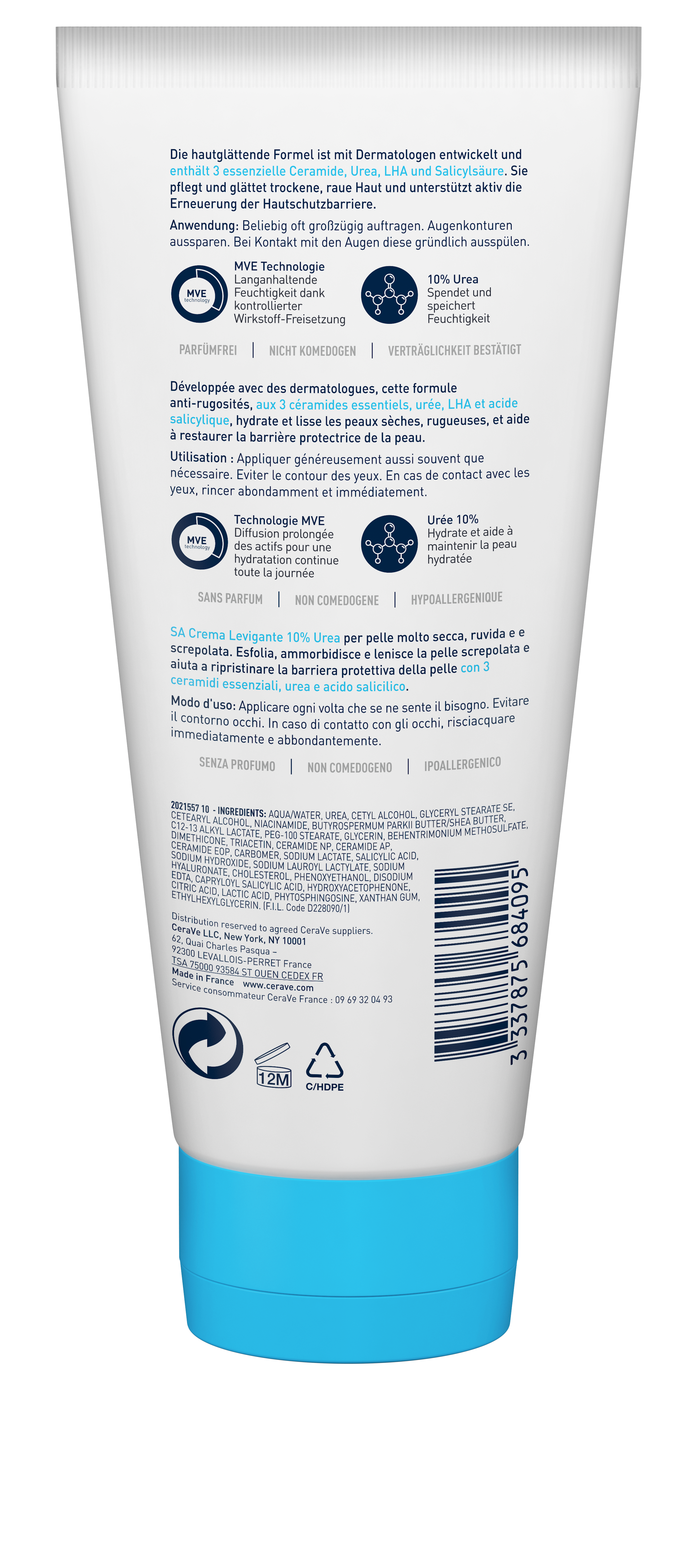 CERAVE SA Glättende Feuchtigkeitscreme<br>177 ml, Tube, Creme