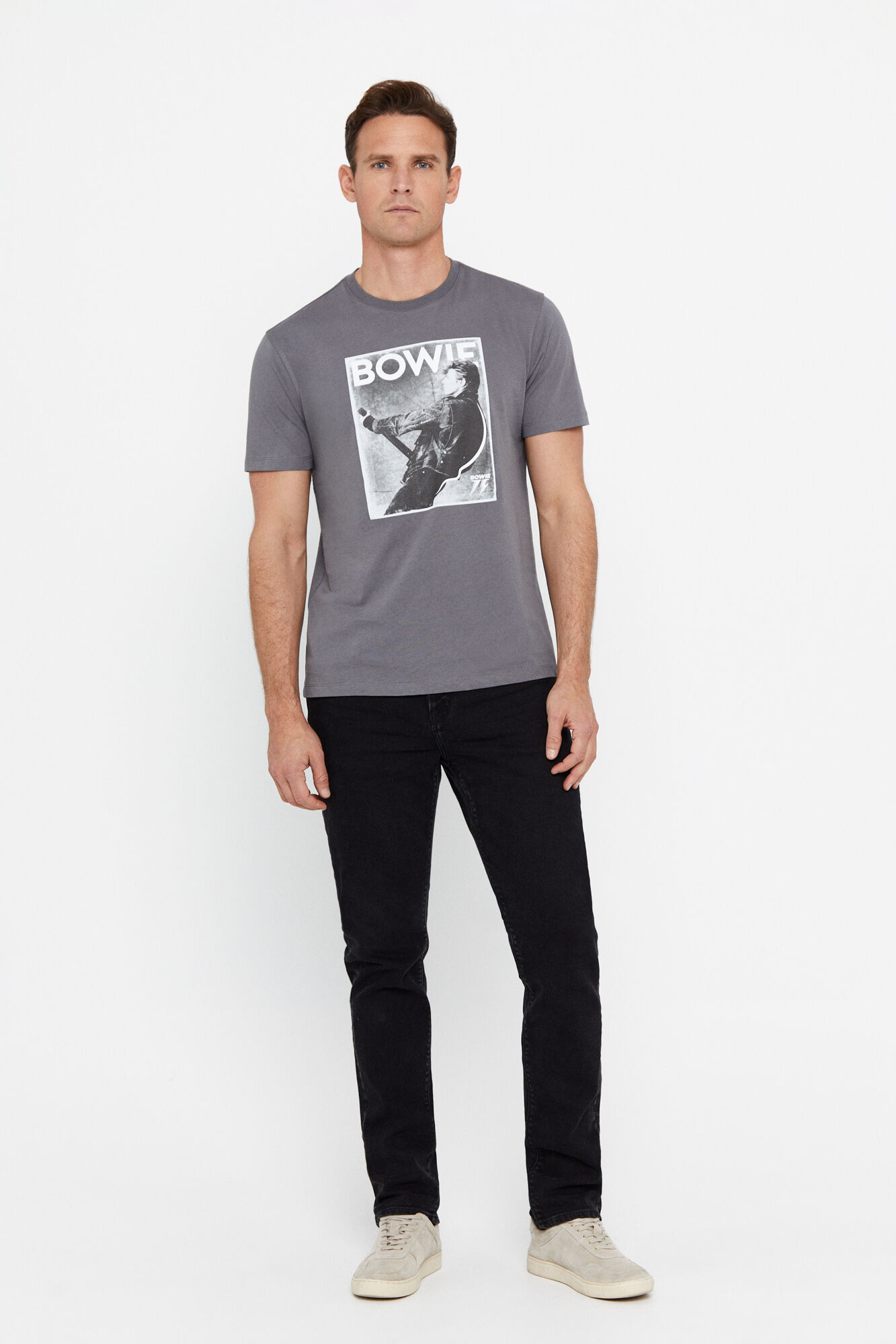 Camiseta David Bowie - Cinza