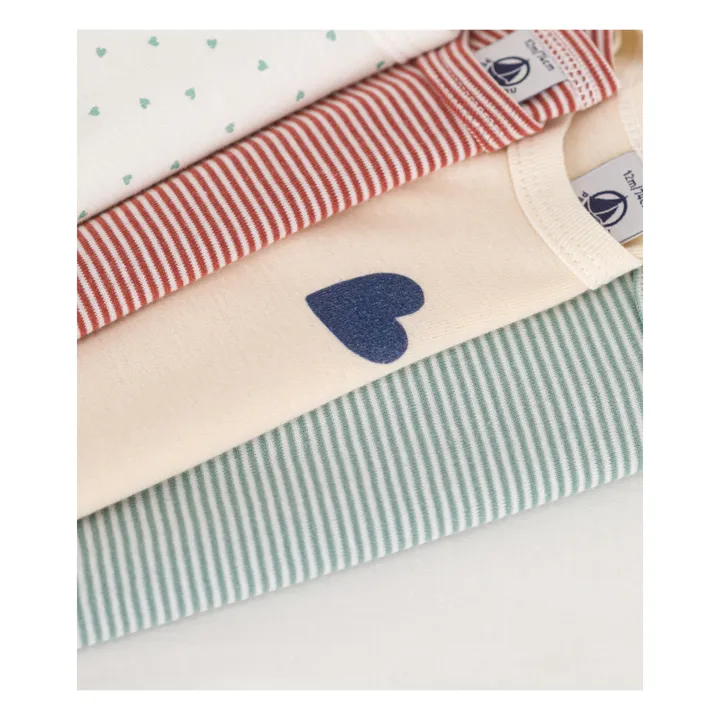 Petit Bateau Lot 5 Bodies Tricoeurs | Ecru