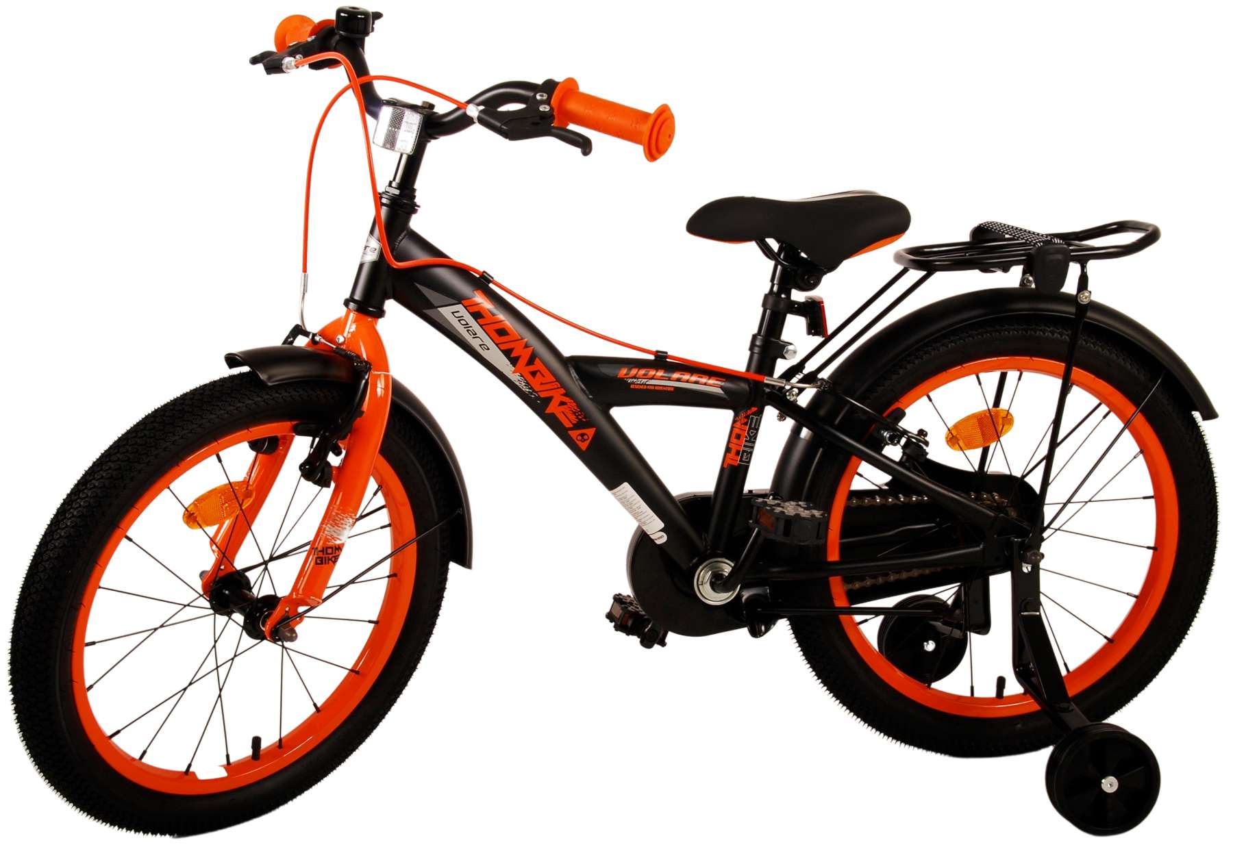 TPFSports Thombike Kinderfahrrad - Jungen - 18 Zoll - Rücktritt + Handbremse - Schwarz Grün