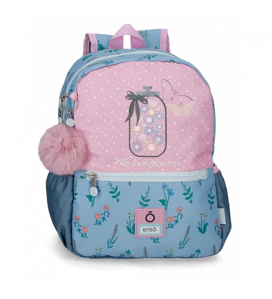 Mochila para Carrinho de Bebê Enso We Love Flowers Adaptável Rosa