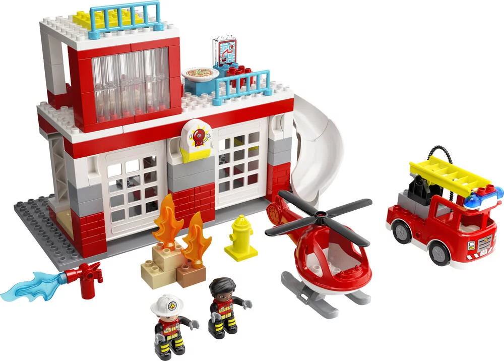 LEGO®DUPLO®MA VILLE 10970 - LA CASERNE ET L’HELICOPTERE DES POMPIERS